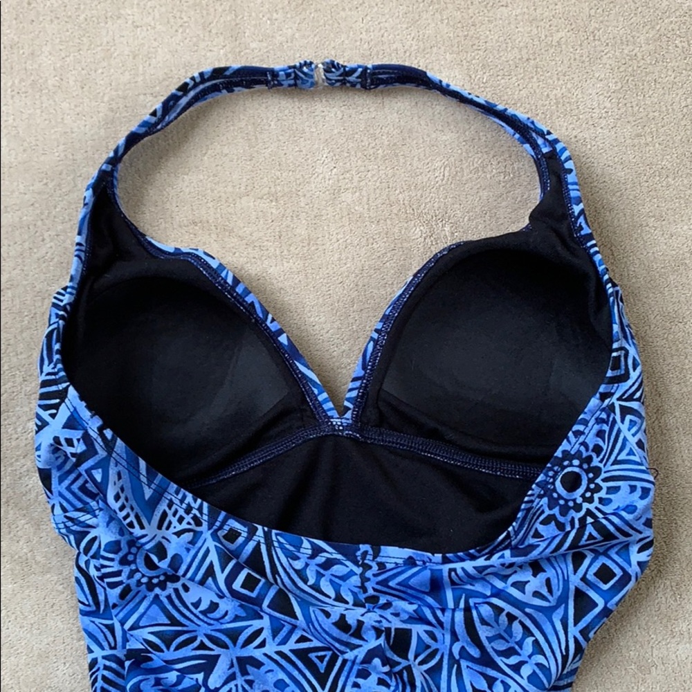 Speedo One Piece Halter Style Swim Suit size 12 - Picture 4 of 5